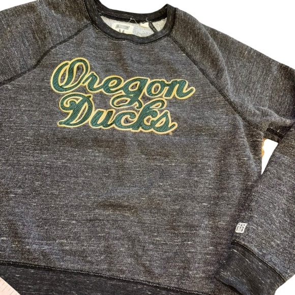 Oregon Ducks Crewneck Pullover Heather Gray College Football University Sports - Picture 9 of 15